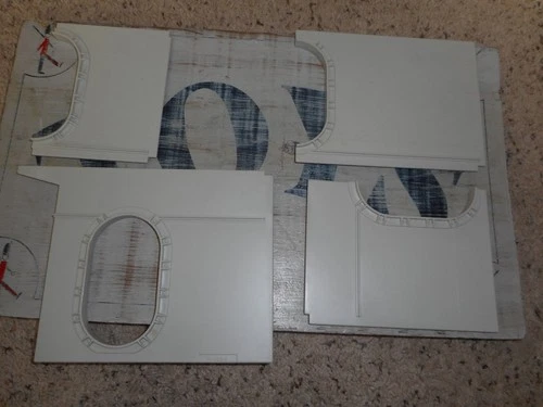 Vintage 1985 GI Joe Hasbro USS Flagg Aircraft Carrier Interior Walls lot of 4