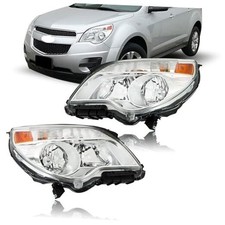 Driver Side and Passenger Side Headlights Assembly Halogen Replacement for