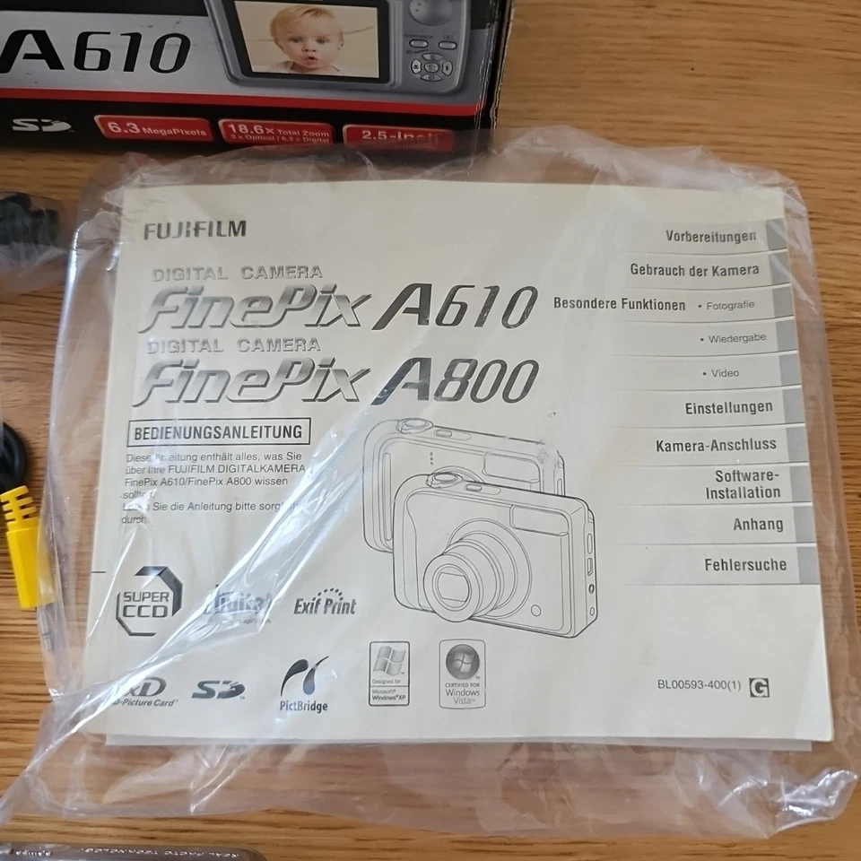 DigitalKamera Fujifilm FinePix A610 Silber  Zustand Gut Getestet In OVP Kamera  - Bild 2 von 4