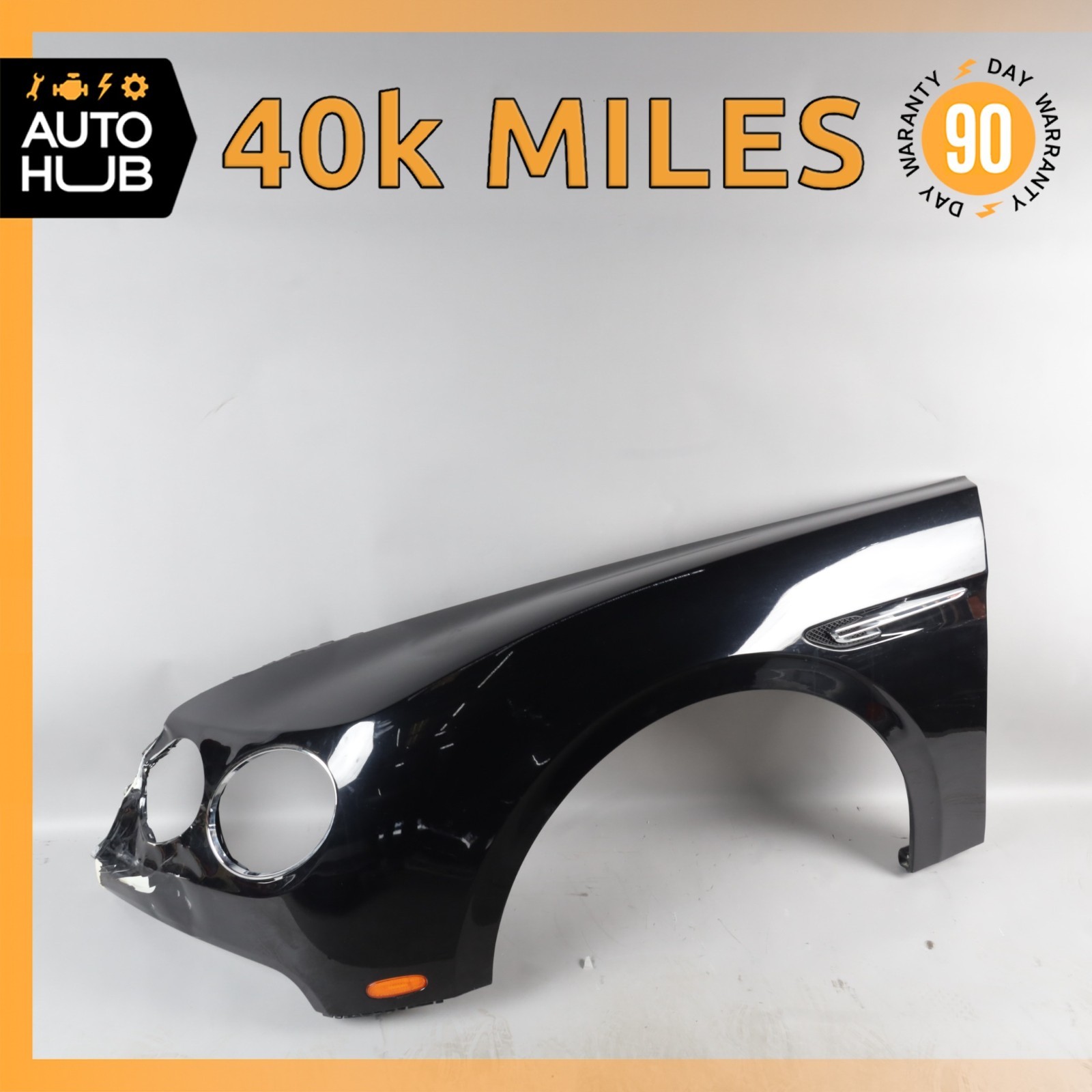 14-18 Bentley Flying Spur Left Driver Fender Assembly Black 4W0821021G OEM 40k