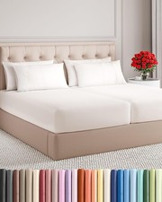 Split King 7 Piece Sheet Set Comfy Breathable Cooling Soft Hotel Luxury B...