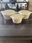 Set of 3 Pyrex Casserole Baking Bowls & Lids Homestead 473,474-B & 475-B