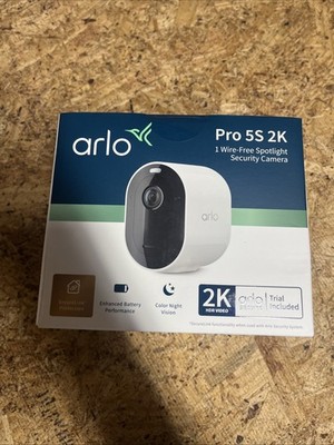 Arlo Pro 5S 2K Indoor/Outdoor Wire Free Spotlight Security Camera - White
