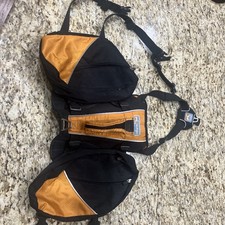 Kurgo Baxter Pack Dog Saddlebag Backpack Black/Orange for Medium Large Dogs