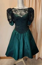 Vintage Alfred Angelo 80s Short Prom Party Formal Dress  7/8  Good Condition