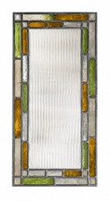 3 Reclaimed Leaded Light Stained Glass Window Panels 602 x 575mm 602 x 580