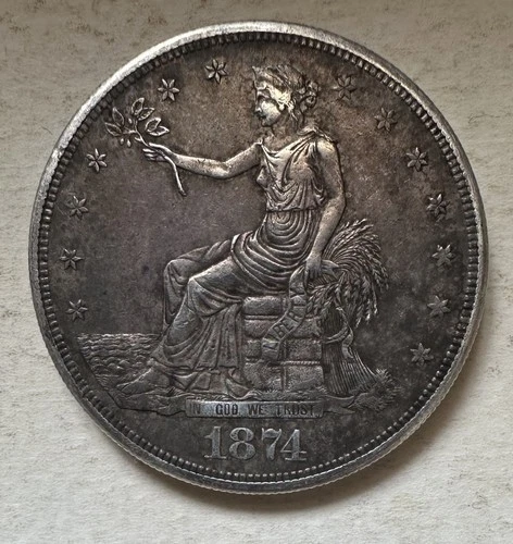 1874 cc Trade Dollar Coin