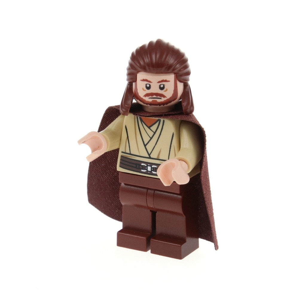 1x LEGO Star Wars Minifigure Qui-Gon Jinn Jedi Long Hair Cloak 7961 sw0322