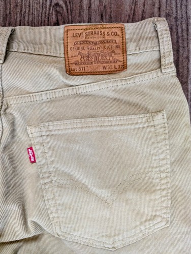 Levis 511 Slim Cords 32x32 Antique Gold - Picture 7 of 7