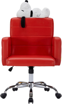 Impression Vanity Peanuts Snoopy House Swivel Vanity Chair with Faux Leather, Pl