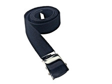New, Men's Black Cotton Fabric Web Belt, 1.25" X 48", Made in the USA
