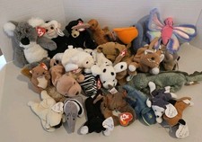Lot of 23 TY Beanie Babies  Stuffed Animals Mixed Tags Used Collection