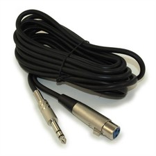 15Ft XLR 3P Female to 1/4inchinch TRS Balanced Audio Male Microphone Cable