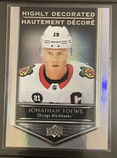 JONATHAN TOEWS Tim Hortons Upper Deck Hockey Card #HD-7 2018-19