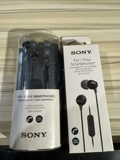 Sony MDR-EX15AP Earbuds Built-In Microphone for Smartphones Pack Of 2 Black