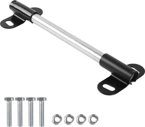 Heavy-Duty Wheelbarrow Axle Bracket Set - 10" x 0.63" Shaft and 2.1" x 3.3" Brac