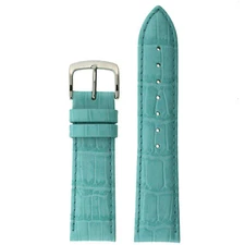 Watch Band  Genuine Leather  Aqua Alligator Grain LEA210