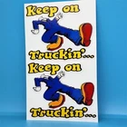 Pair of KEEP ON TRUCKIN' Vintage Style DECALs, Vinyl STICKER