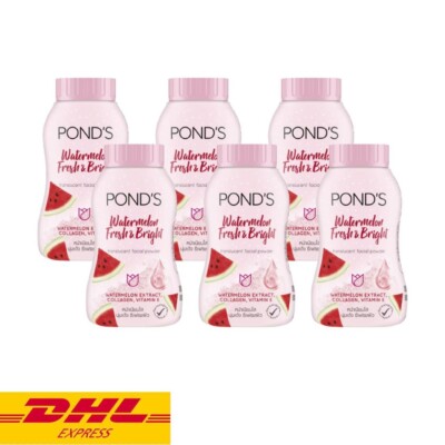 6x Pond's Watermelon Fresh & Bright Powder Translucent Loose for Facial Skin 45g