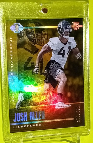 Josh Allen /399 MINT 2019 Panini Illusions Trophy Collection YelloGOLD PRIZM RC - Picture 2 of 5