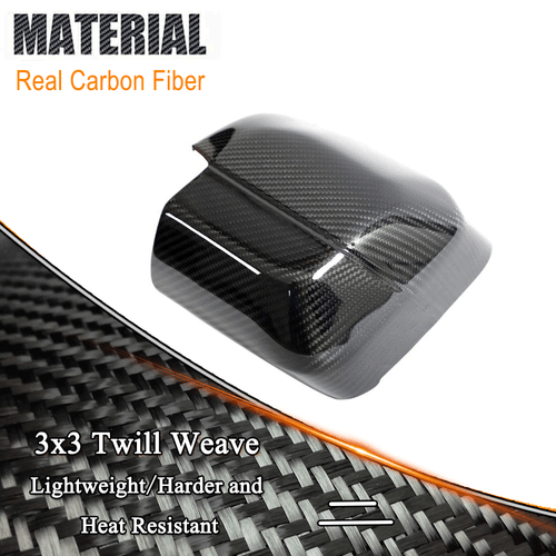 For Land Rover Defender 90 110 130 20UP Dry Carbon Side Mirror Cover Caps Add On - Picture 9 of 12