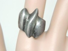 Vintage Mexico solid Sterling Silver 925 Modernist Style Ring Sz 6.75