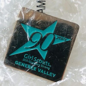 Girl Scouts Genesee Valley New York 90 Years Enamel Lapel Pin
