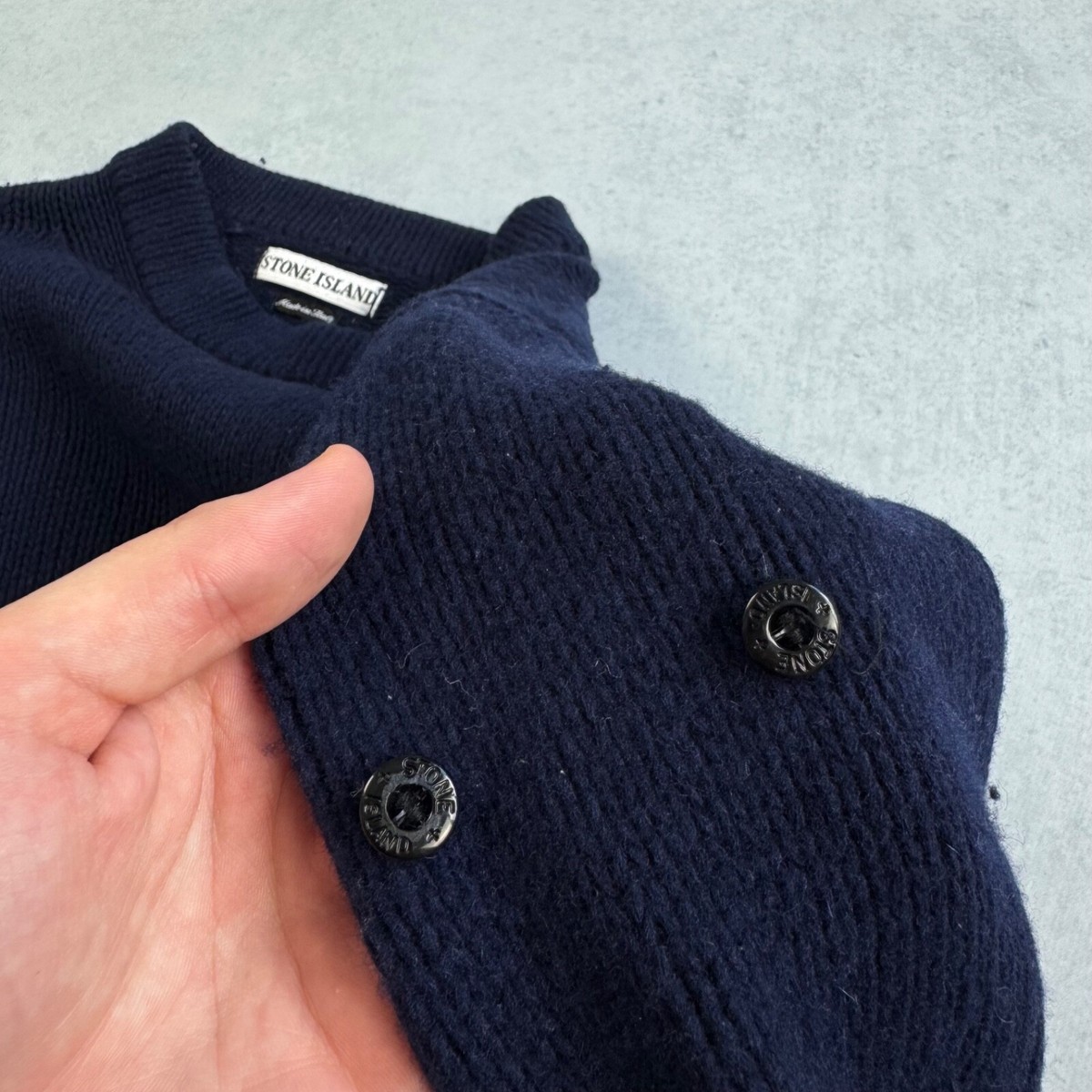 VINTAGE AW 1998 STONE ISLAND HEAVY KNIT LANA WOOL SWEATER MADE IN