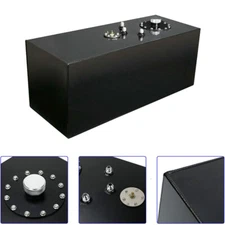 19 GALLON/72L TOP-FEED ALUMINUM RACING/DRIFT FUEL CELL GAS TANK+CAP+LEVEL SENDER