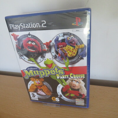 PS2 Muppets Party Cruise, UK Pal, neu & Sony werkseitig versiegelt