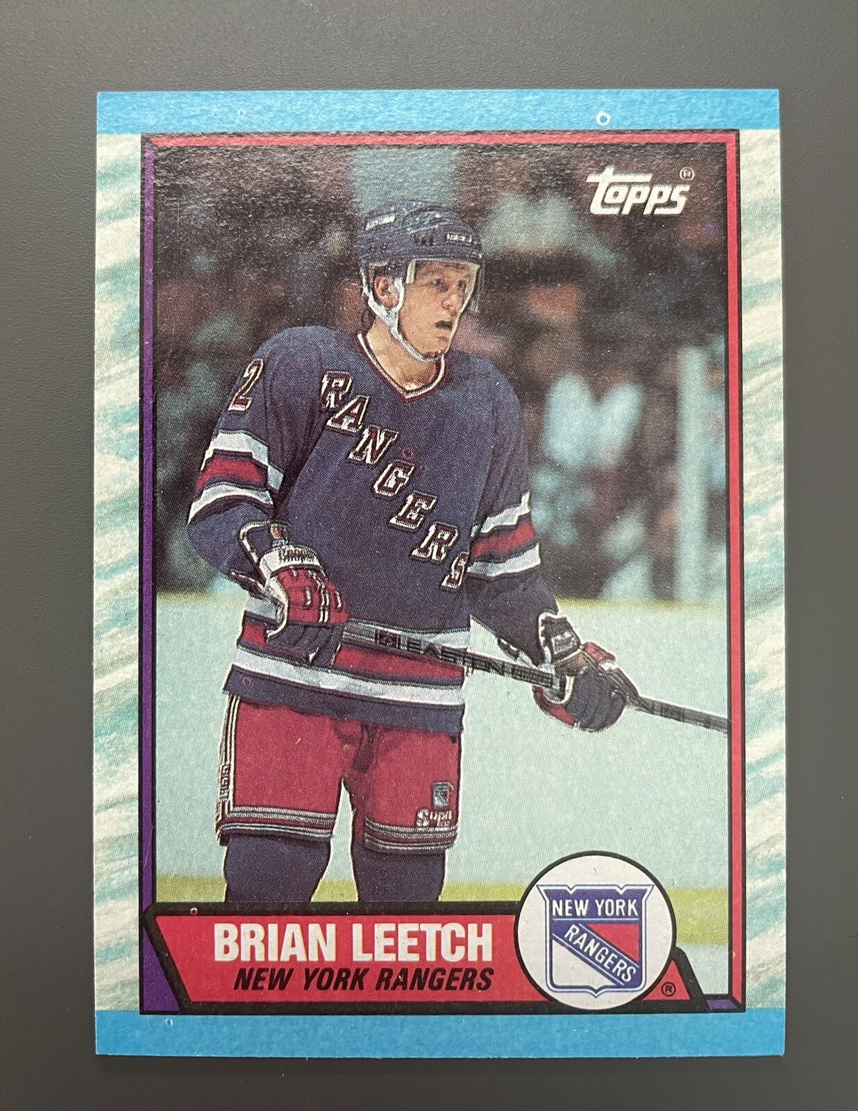 1989 Topps Brian Leetch #136 New York Rangers Rookie 