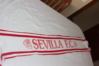 Scarf Football Antique 80s Screen Printed Sevilla FC Highly Valued for Scarcity