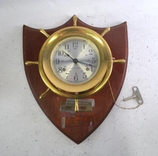 Seth Thomas 8-Day Keywound Ship’s Bell Strikkng Clock. ALST