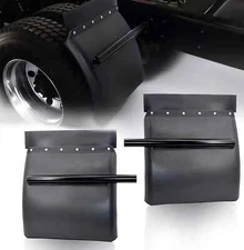 Quarter Fender 24"x24" For Semi Truck Black Poly Pair Freightliner Volvo VNL Set