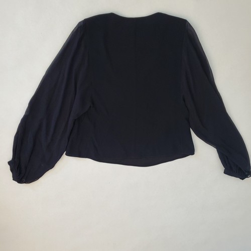 Vintage Emporio Armani Silk Blend Bodice button underarms Made In Italy Size 12 - Picture 3 of 8