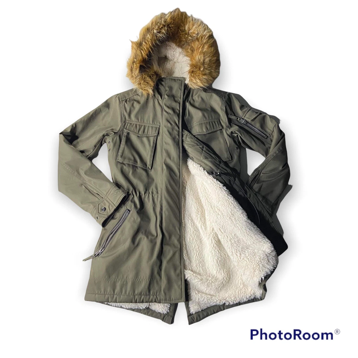 Anorak jacket with sherpa lining sale