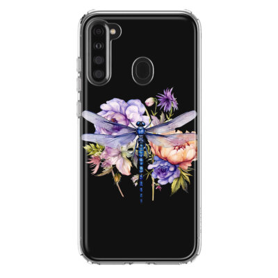 Mundaze Case for Samsung Galaxy A21 Cover Lavender Blossom Dragonfly