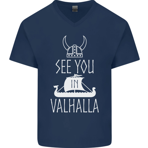 See You IN Valhalla The Vikings Nórdico Odin Hombre Cuello En V Camiseta Algodón - Picture 34 of 37