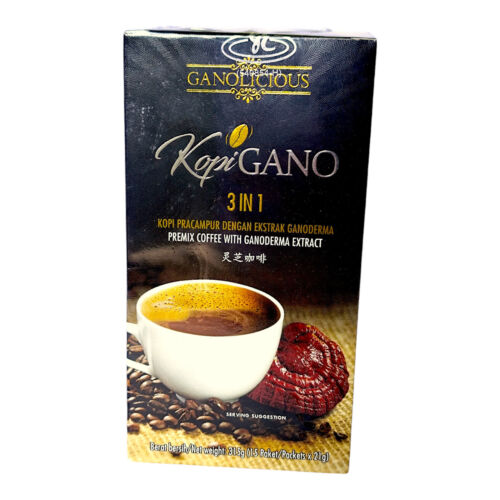 Gano Excel Cafe 3 in 1 Original Coffee Ganoderma Reishi 12 Boxes Free Shipping - Picture 4 of 9