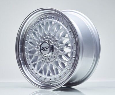 4x GTP WHEELS 072 7,5x17'' 5x100 ET35 73.1 Silber poliert TÜV Gutachten