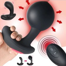 Inflatable Anal Vibrator Butt Plug Male Prostate Massager Sex Toys For Men Women