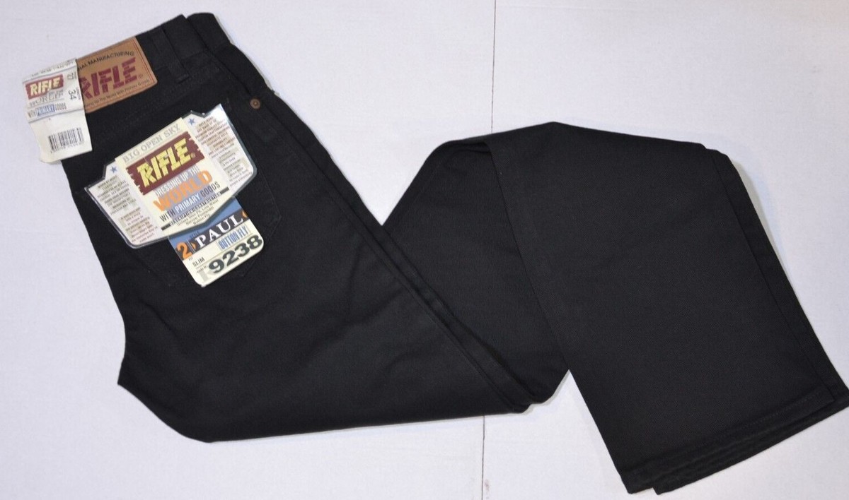 Jeans Rifle nero, 9238 pantalone Uomo/donna modello diritto