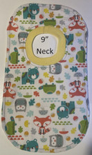 Bib 9" Neck Pull Over Head T-Shirt Special Needs Drool Cotton Flannel water resi