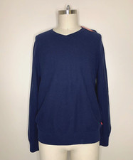 BRAND NEW Mens Izod Navy textured sweater: size large L