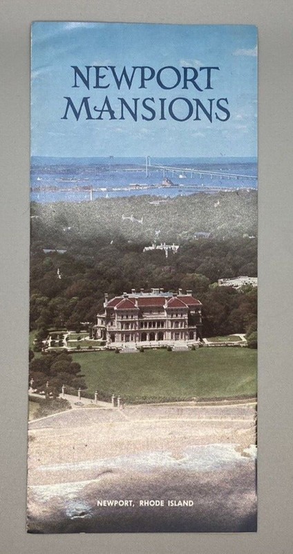 Vintage 1978 Newport Mansions Rhode Island Travel Brochure & Schedule w/ Map