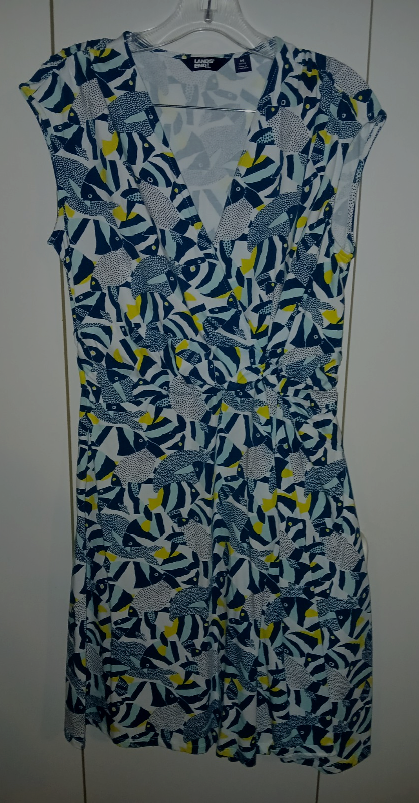 LAND'S END LADIES SLEEVELESS KNIT PULLOVER DRESS-M(10/12)-NWOT-CUTE