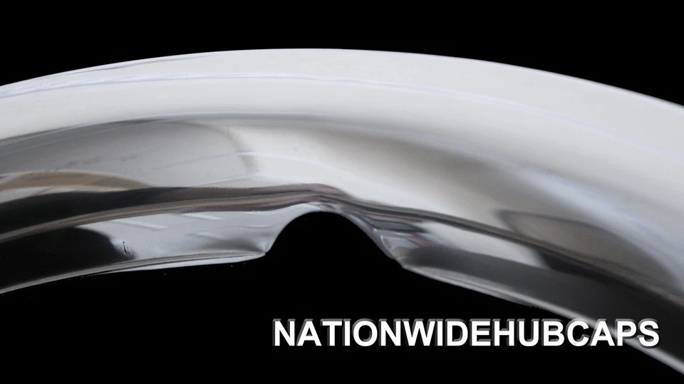 4 NUEVOS ANILLOS DE AJUSTE DE ACERO INOXIDABLE CHEVY 14" BANDAS DE BELLEZA BORDE GLAMOUR LLANTAS Foto 3 de 4