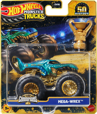 Hot Wheels Trophy Champions Monster Trrucks Auto Mega-Wrex