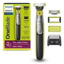 Philips Norelco OneBlade 360 Hybrid Face + Body, Electric Beard Trimmer, Shaver