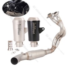 Tubo de enlace de cabezal puntas de escape negro para Kawasaki Ninja 650 Z650 2023-2025